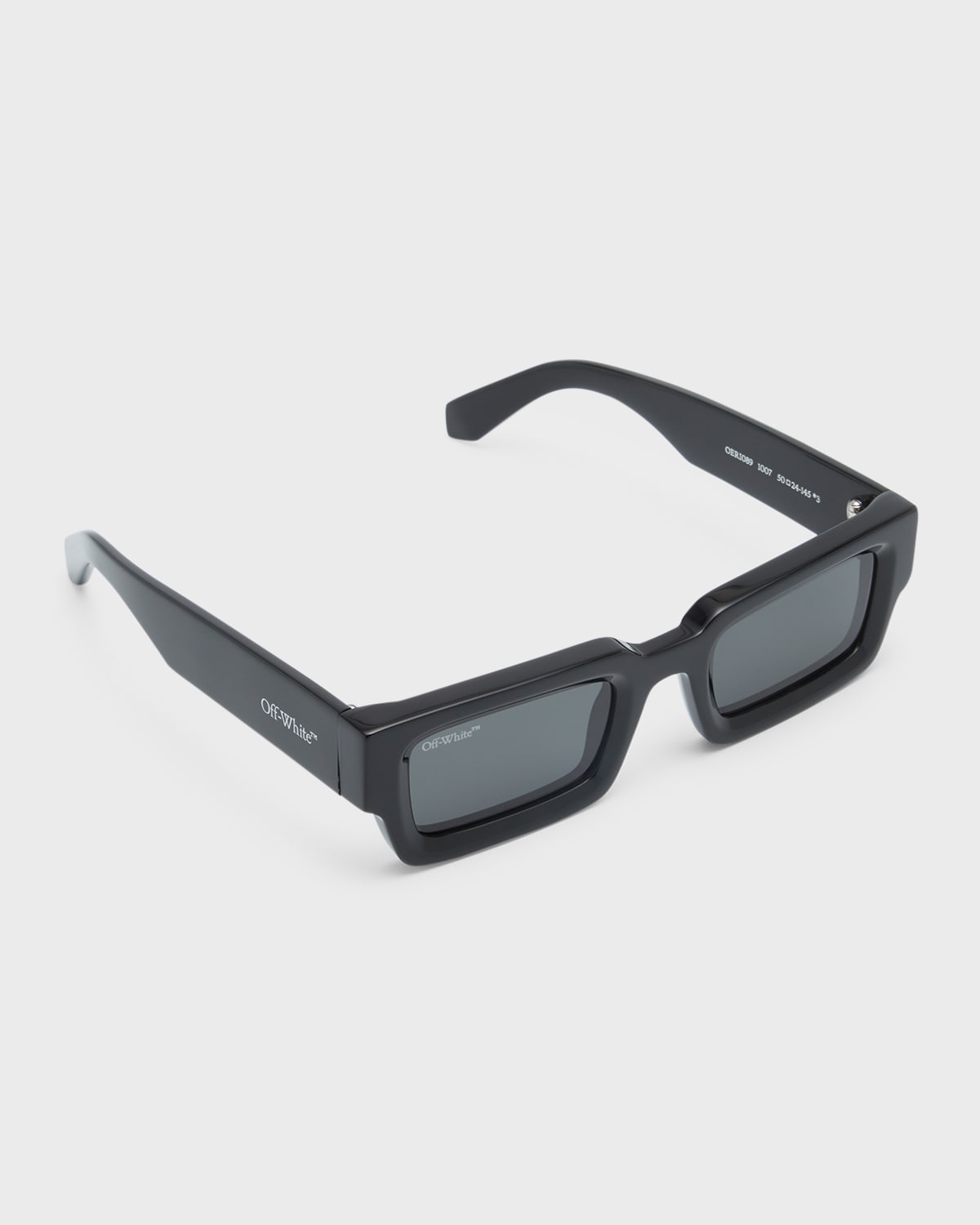 Off-white Men's Lecce Acetate Rectangle Sunglasses In Black