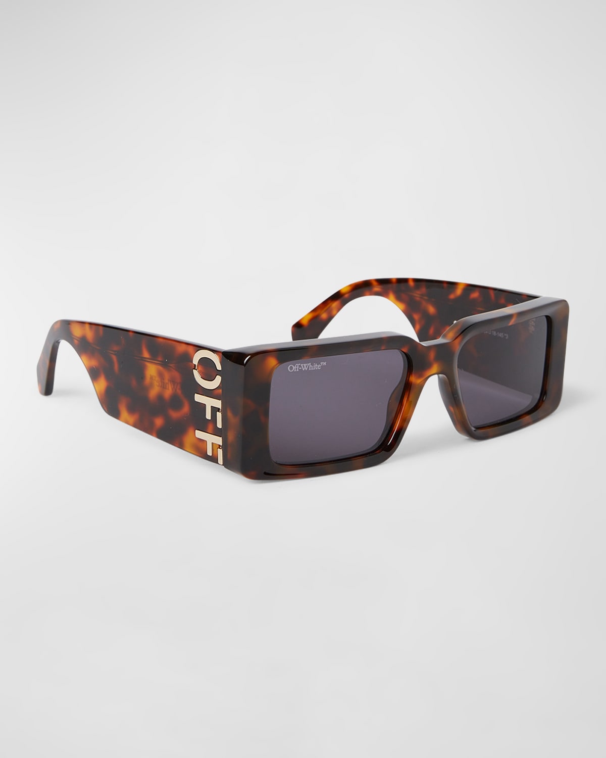 Off-white Men's Milano Acetate Rectangle Sunglasses In Havana