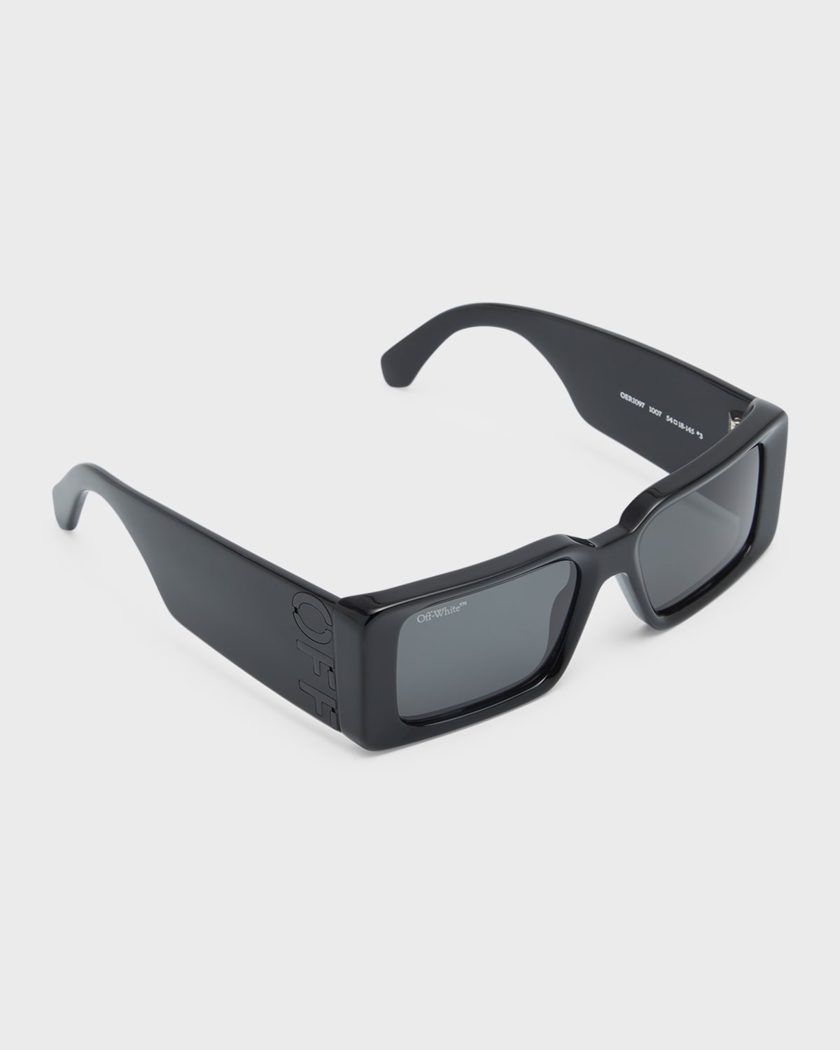 Off-white Men's Milano Acetate Rectangle Sunglasses In Black