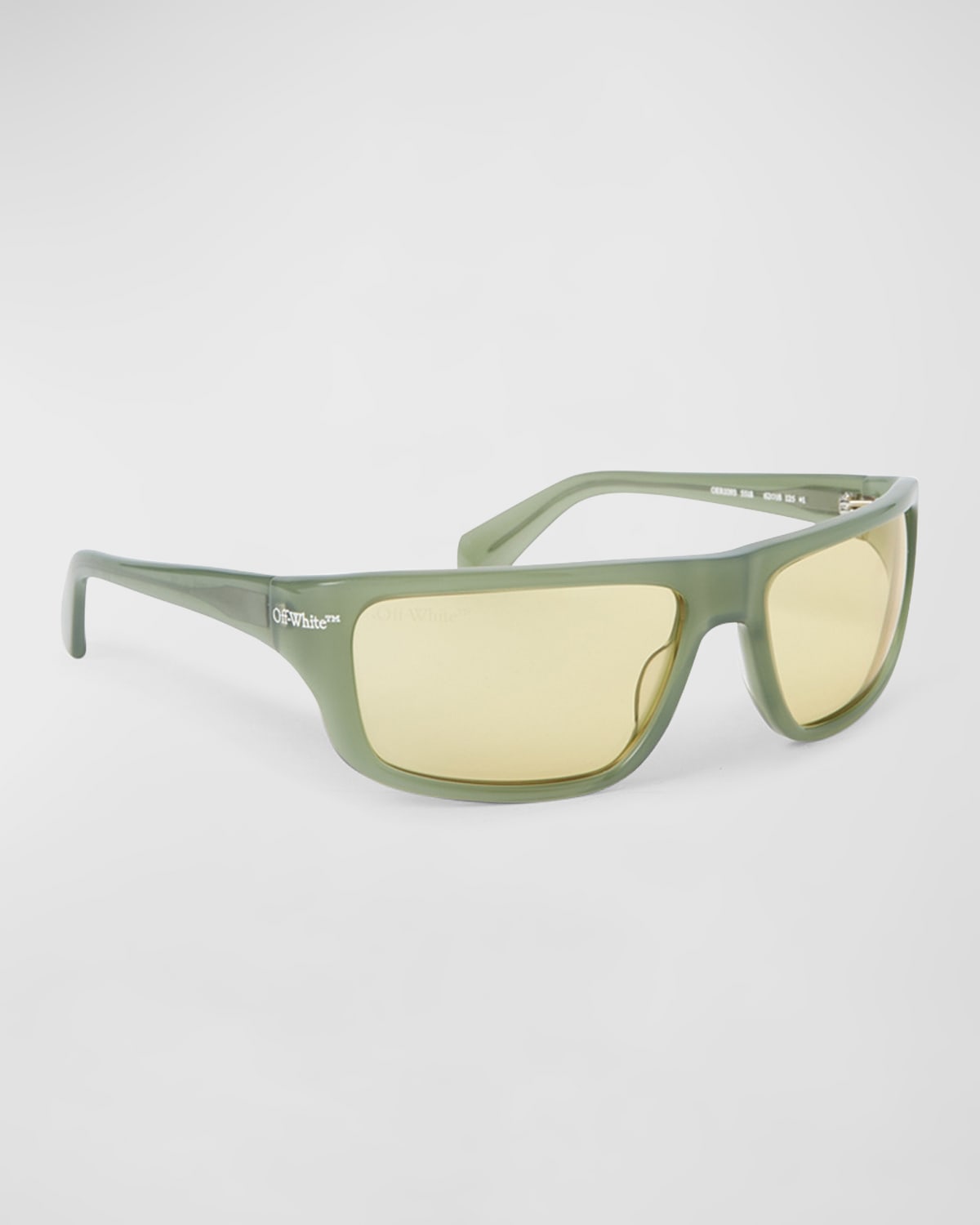 Off-white Bologna Sunglasses In 5518 Sage Green