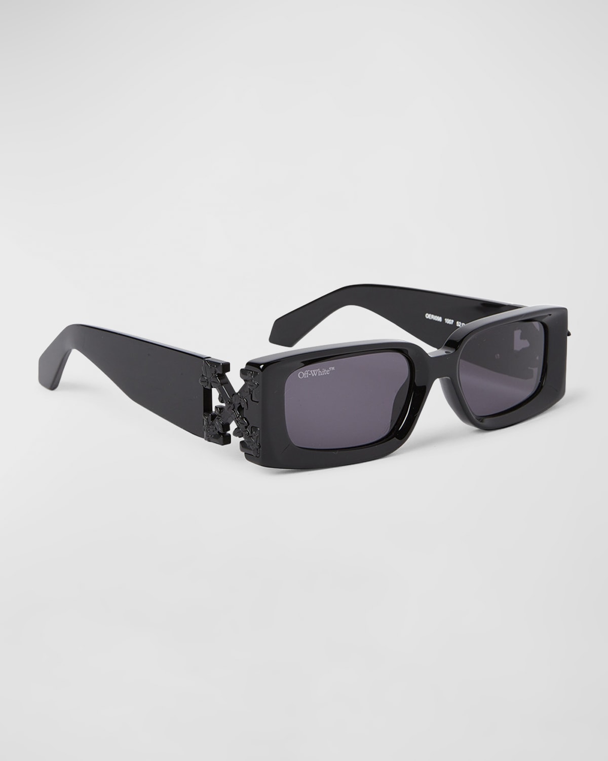 Off-white Men's Roma Acetate Rectangle Sunglasses In Black