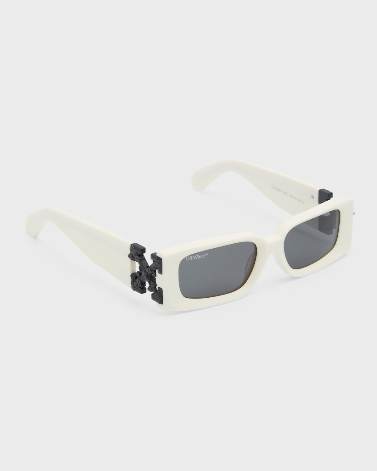 Off-white Men's Roma Acetate Rectangle Sunglasses In White