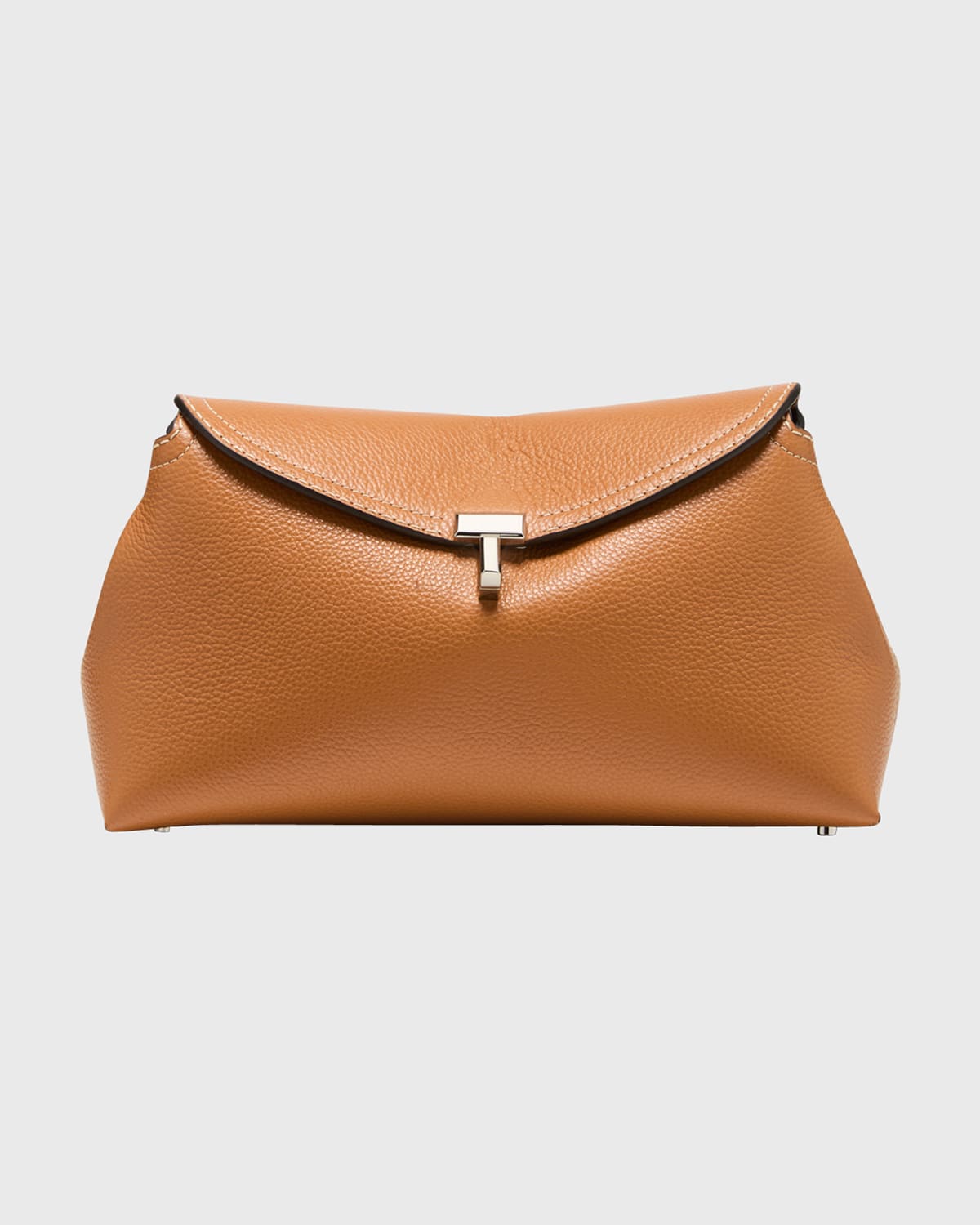 T-Lock Top Handle Bag in Pebble Grain Leather