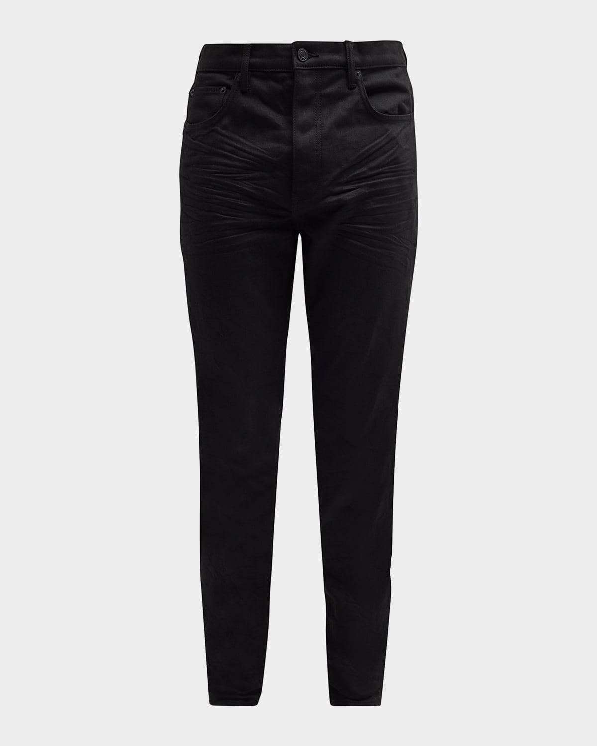 Men's P005 Black Raw Slim-Fit Jeans