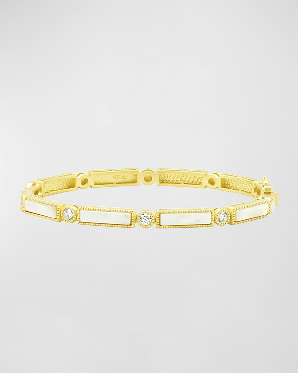 Freida Rothman Color Theory Bar Hinge Bangle In Gold And Silver