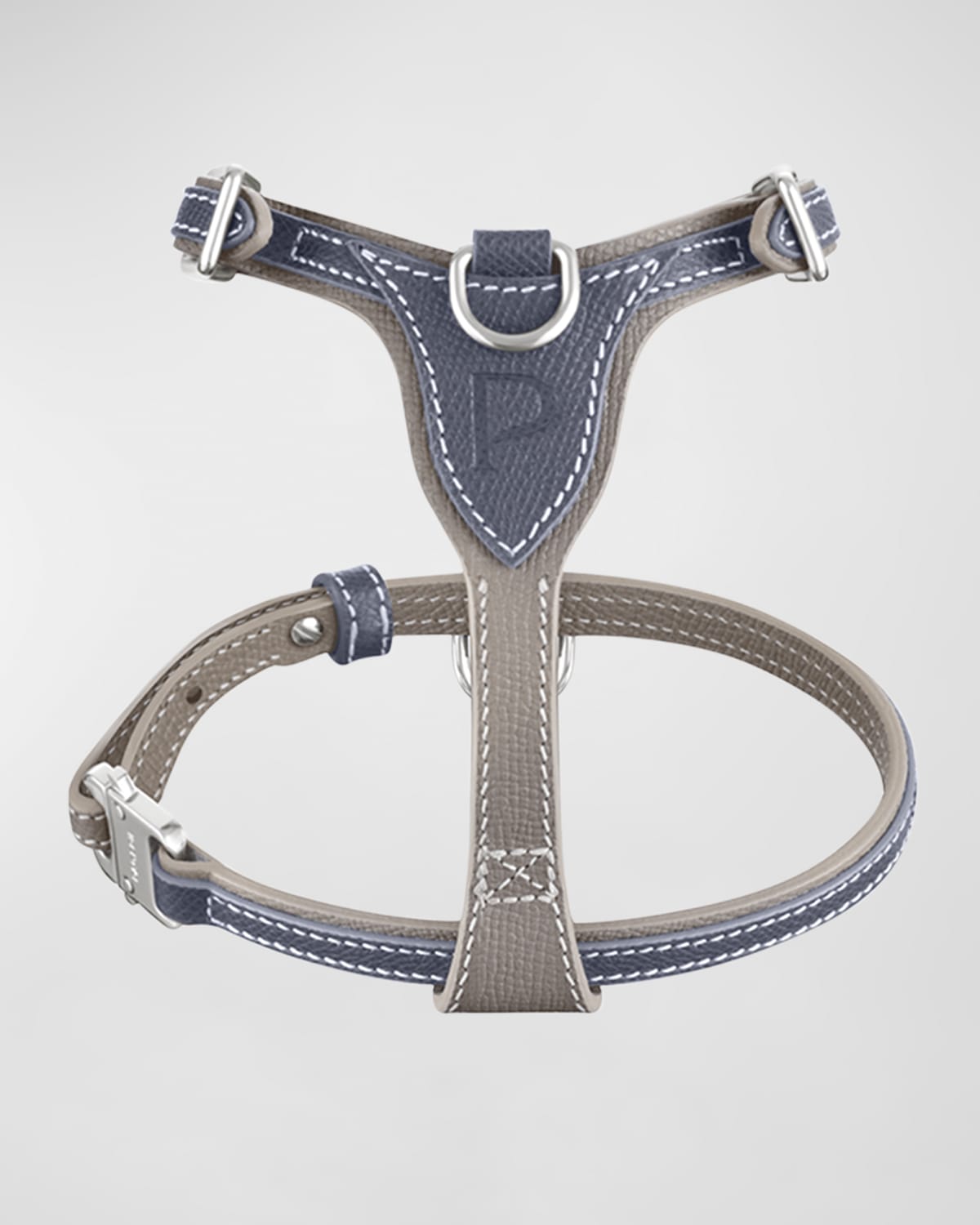 Shop Pagerie Petite Leather Dog Harness In Granite