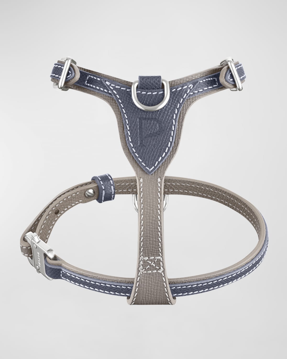 Shop Pagerie Petite Leather Dog Harness In Granite