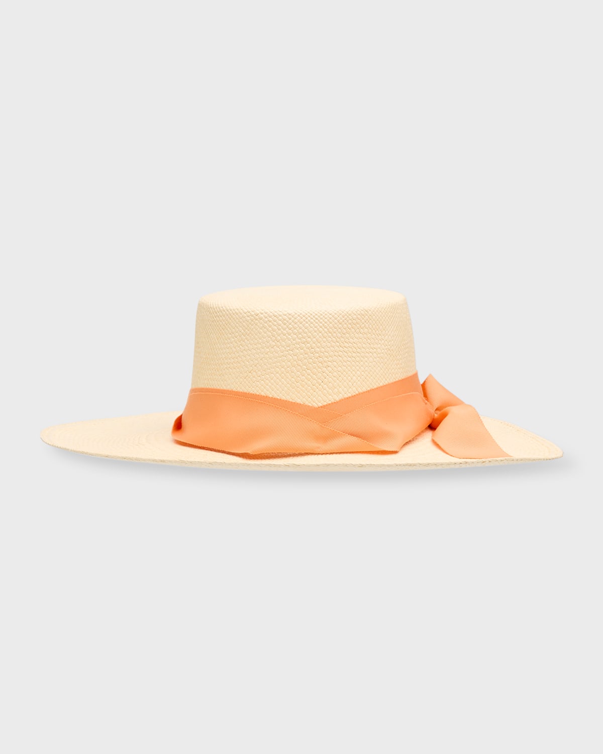 Sensi Studio El Viajero Woven Straw Large-brim Hat In White Ochre Tie D