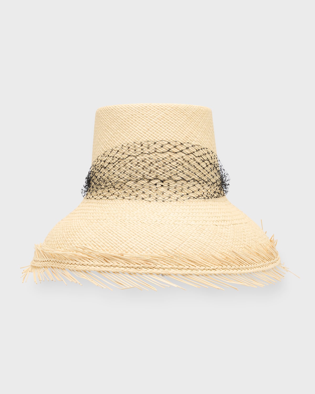 El Campesino Straw Bucket Hat With Tulle