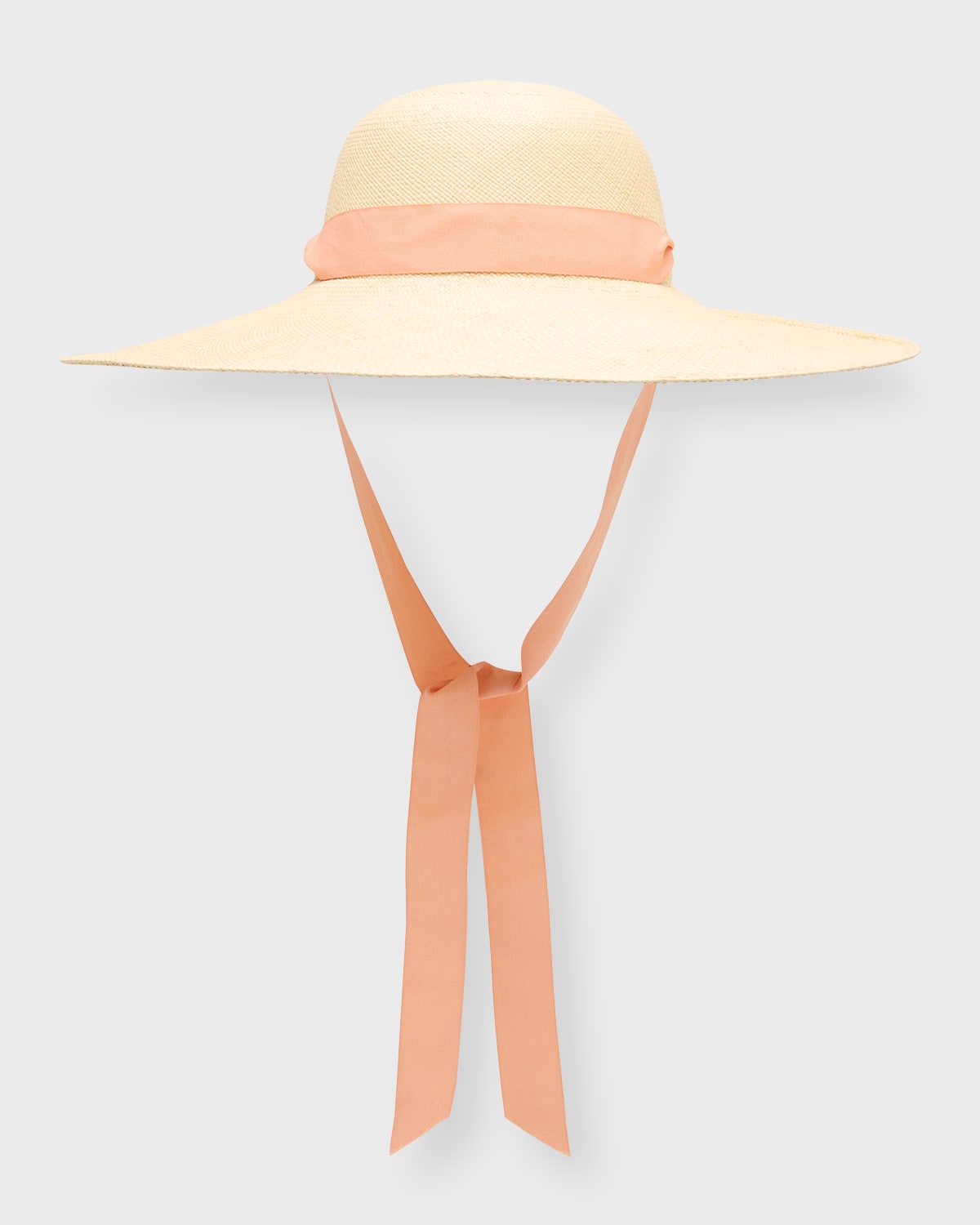 Sensi Studio Lady Ibiza Straw Large-brim Hat In Natural Peach