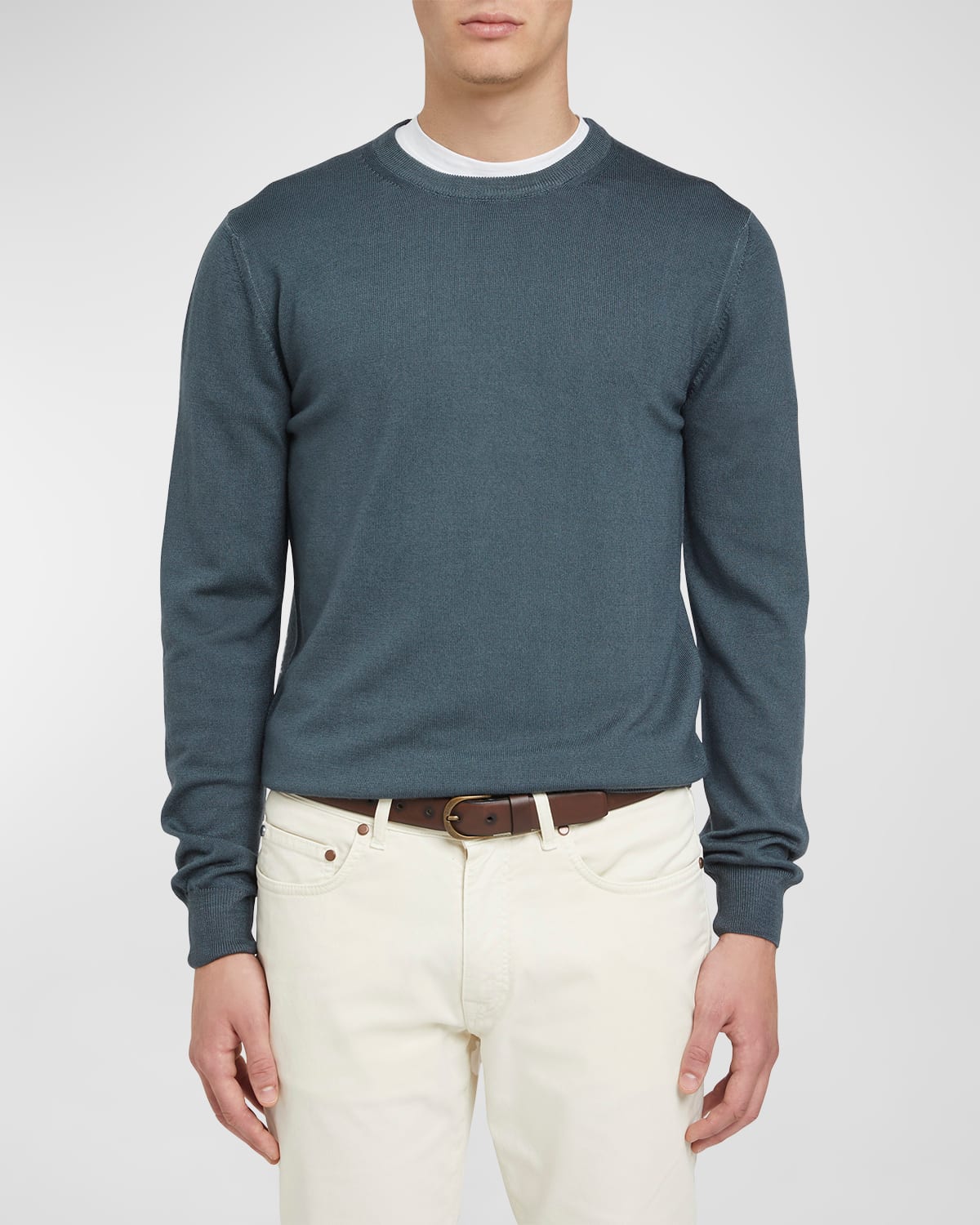Men's Solid Wool Sweater