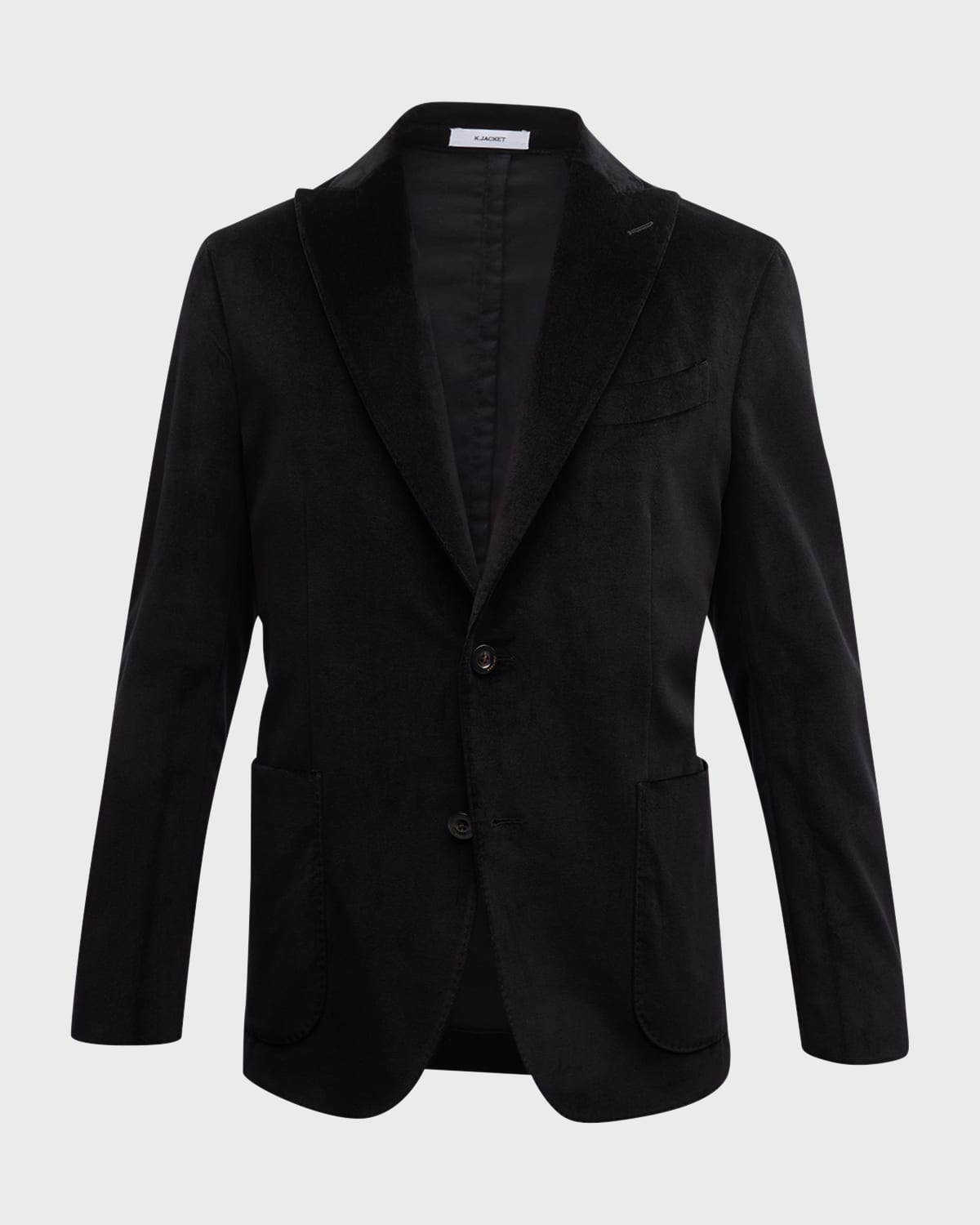 Men's Velvet Peak-Lapel Sport Coat