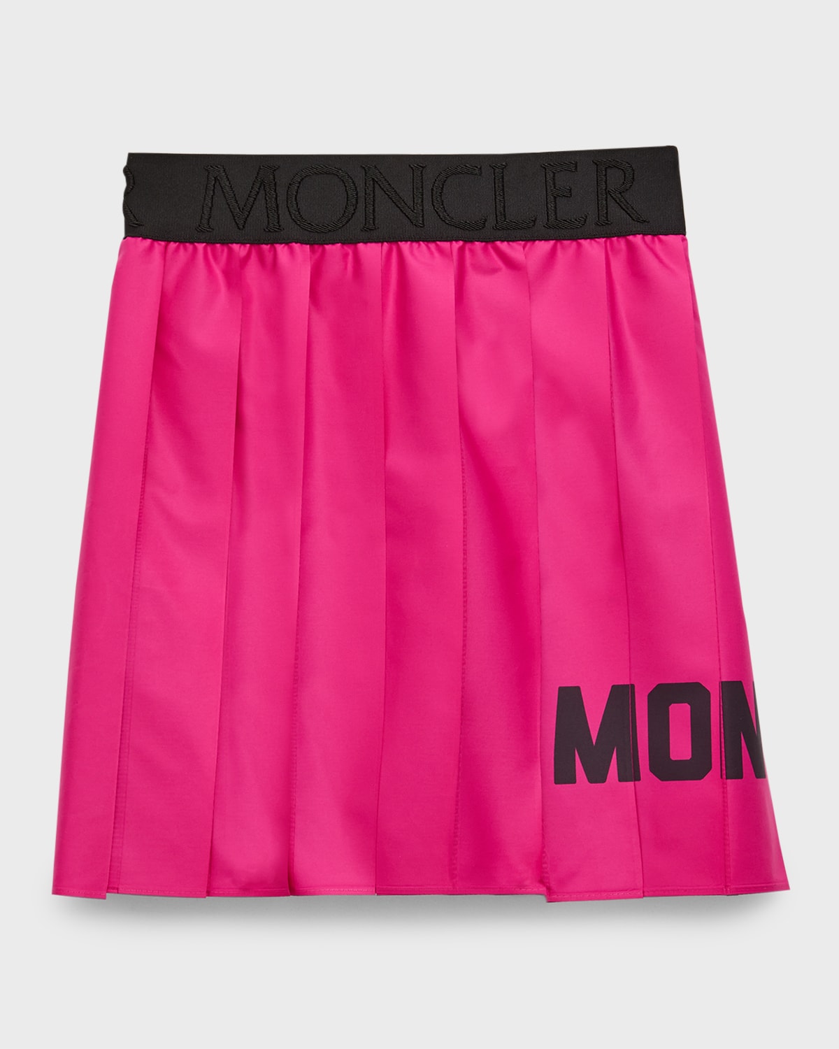 Girl's Pleated Logo-Print Skirt, Size 4-6
