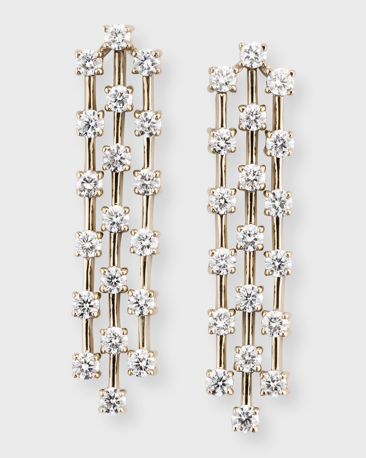 Stone And Strand Lab Grown Diamond Cascade Earrings In White