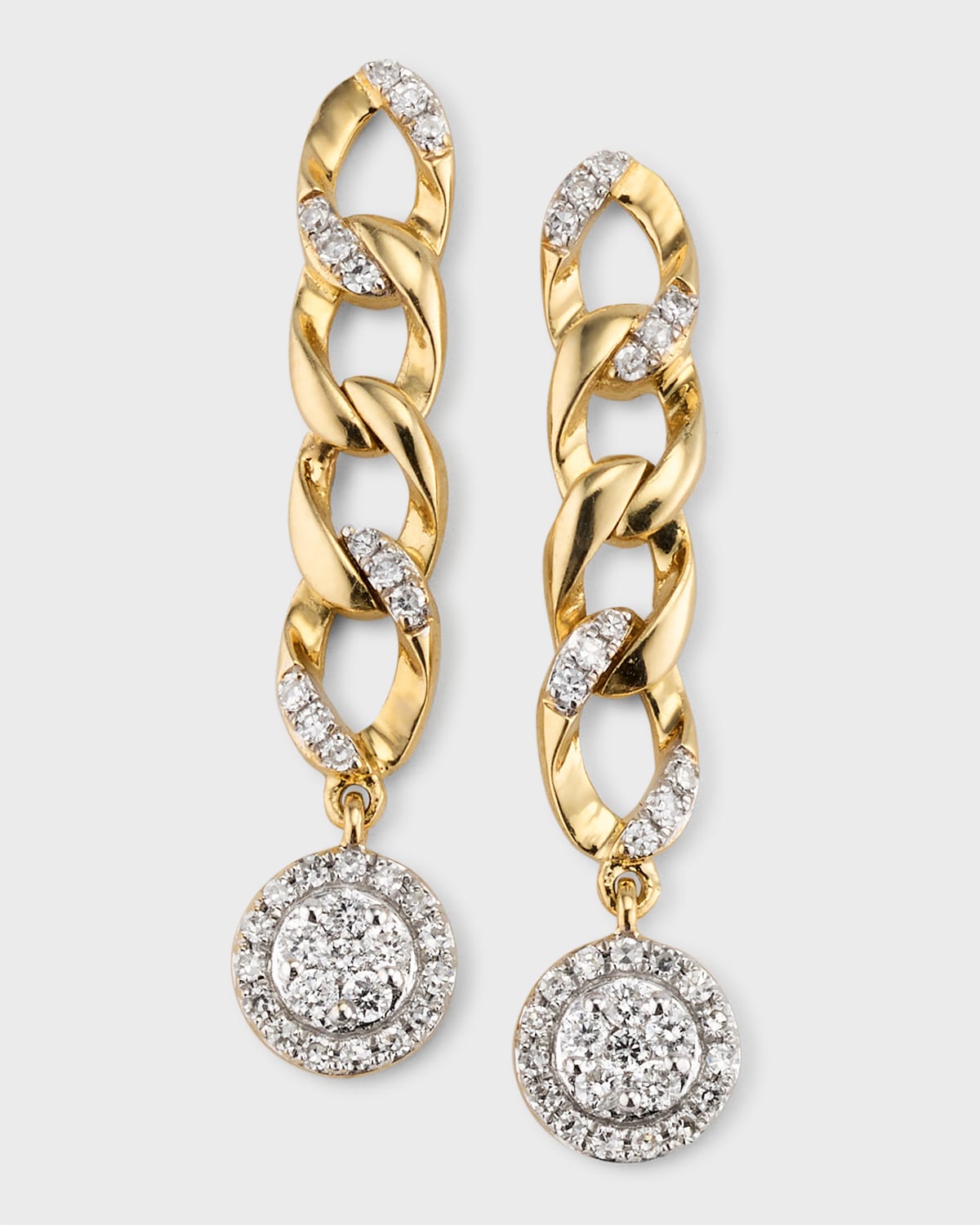 Stone And Strand Pave Diamond Curbside Earrings In Gold