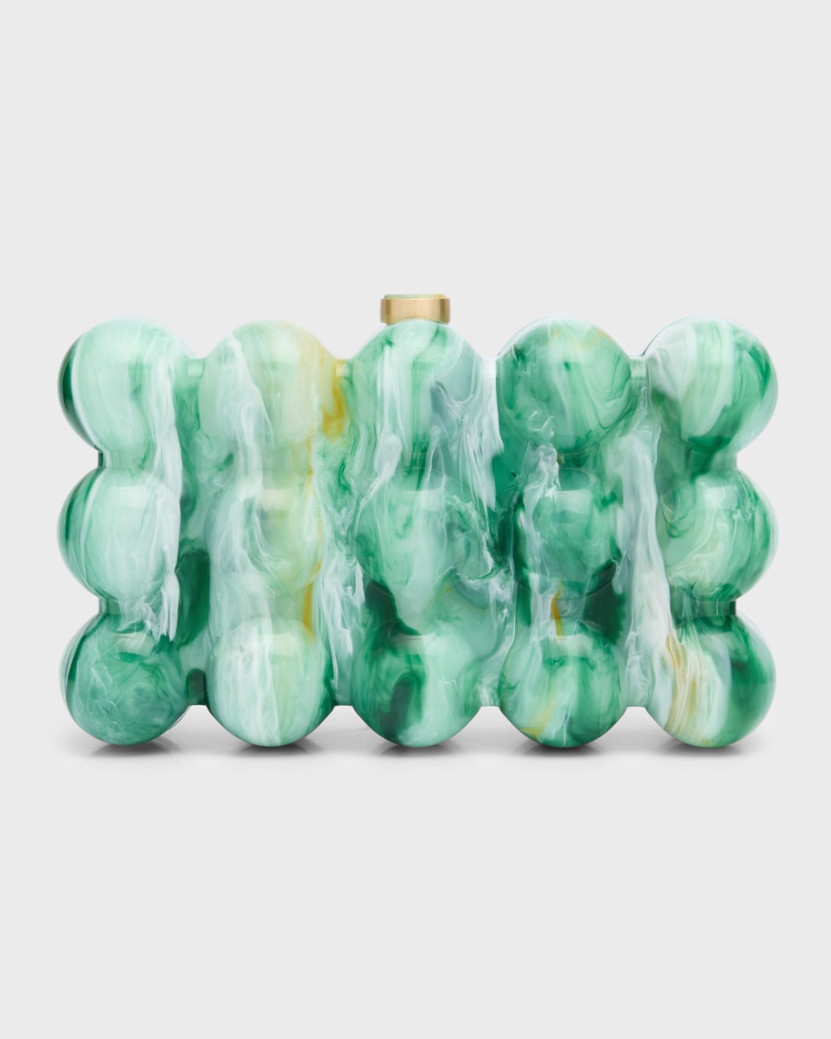 Cult Gaia The Bubble Acrylic Clutch Bag In Sage