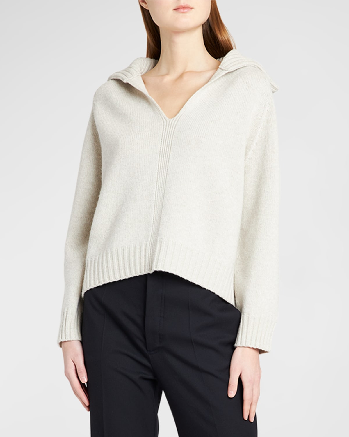 Plan C Cashmere Knit Polo Sweater In 00w08