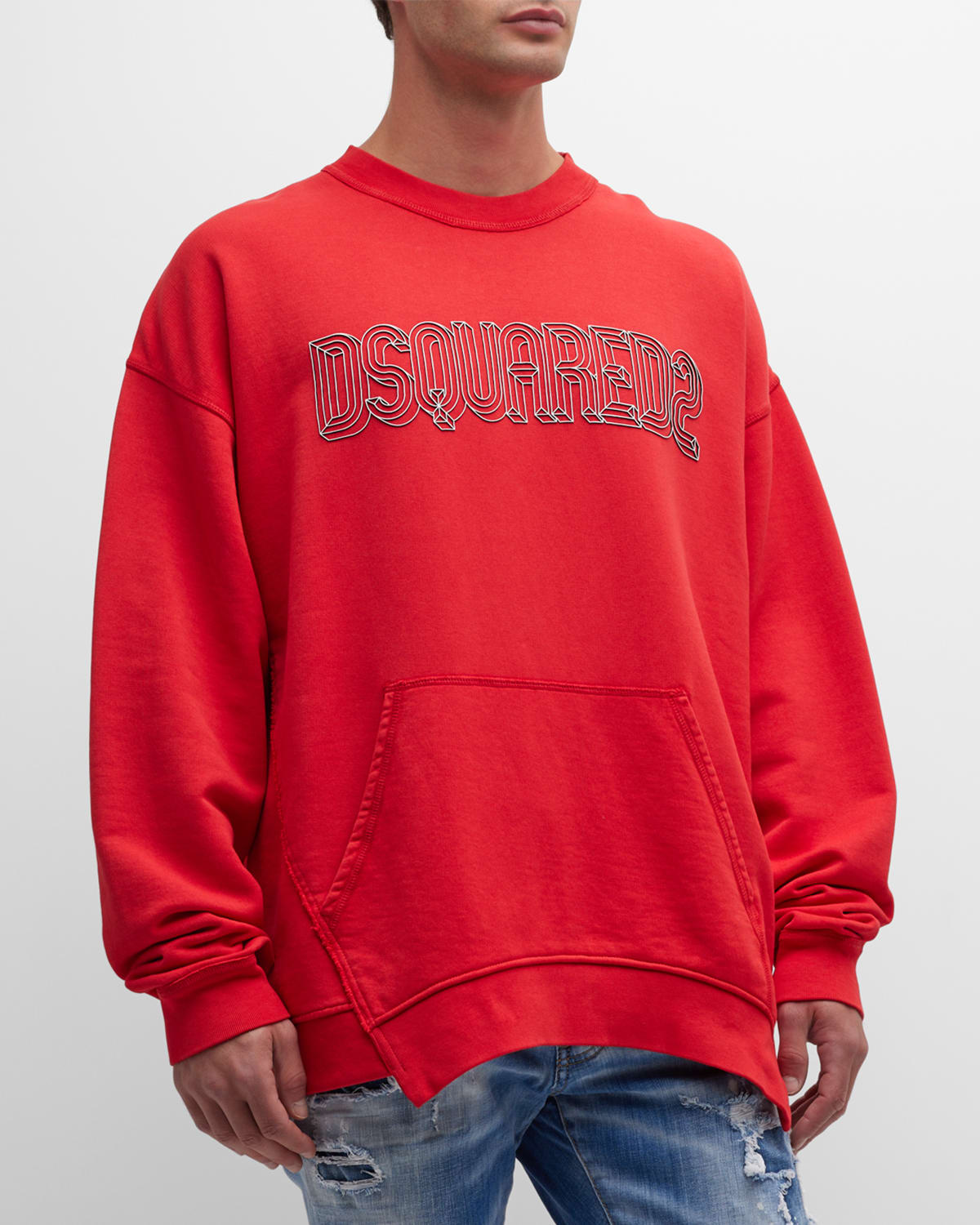 Dsquared2 Men's 3d Logo Sweatshirt In Red