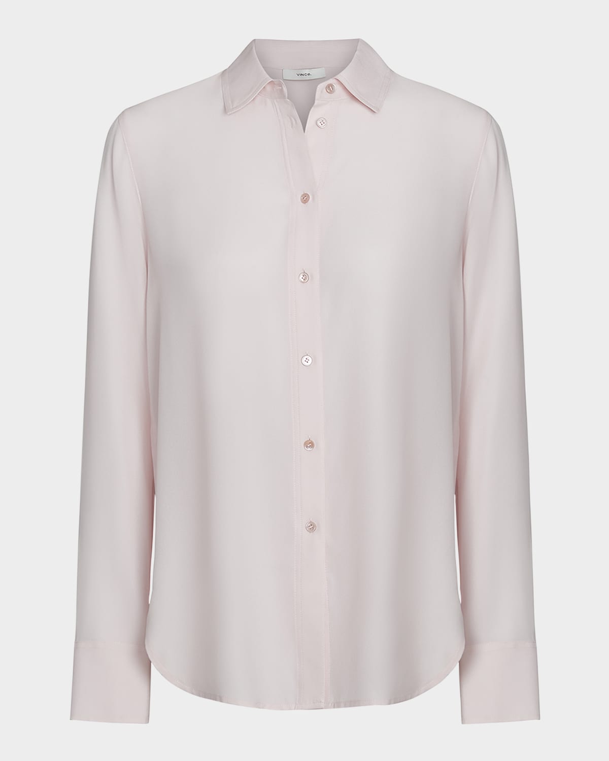 Vince Stretch Silk Blouse In Ballet