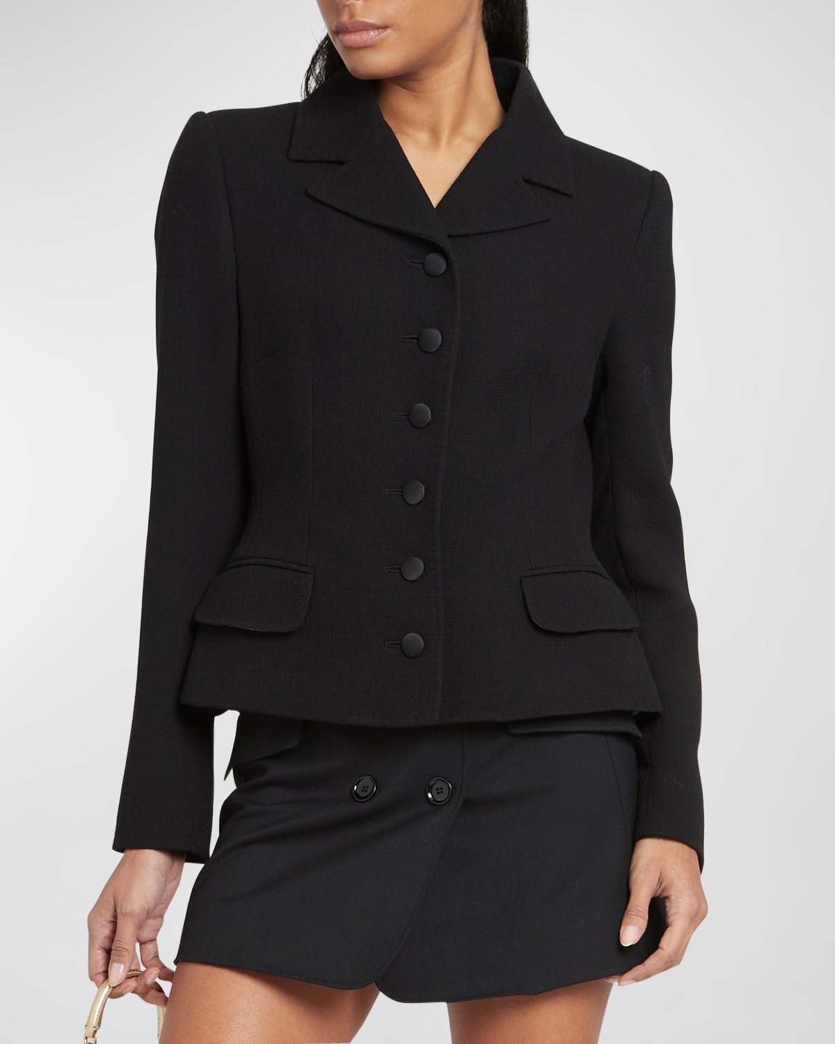 Dolce & Gabbana Wool Single-breasted Jacket In Black
