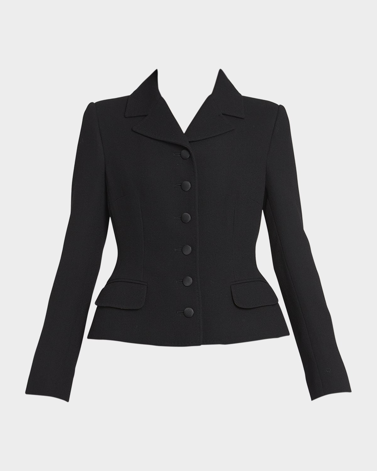Dolce & Gabbana Stretch Wool Blend Single Breast Blazer In Black