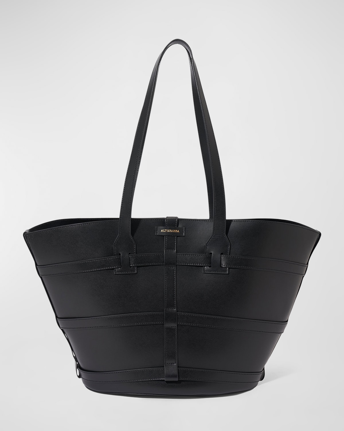 Park Place Large Caged Leather Tote Bag