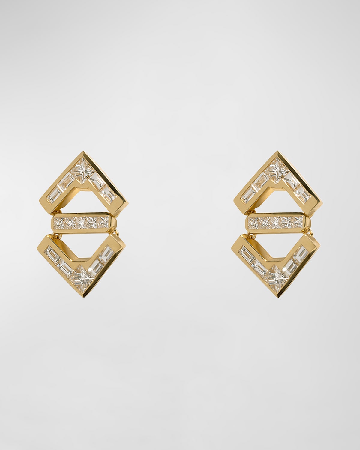 18k Yellow Gold Glow Diamond Earrings