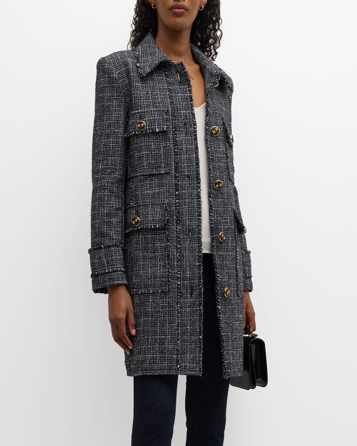 Tweed cheap topper jacket