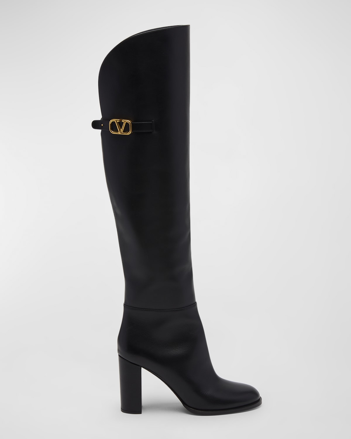 VLogo Over-The-Knee Leather Boots