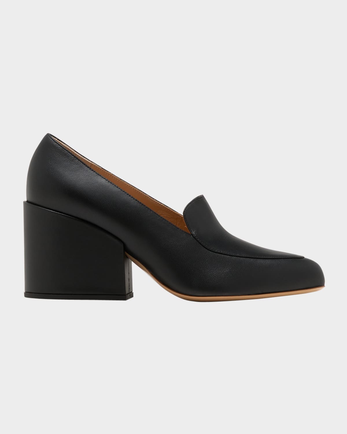 Gabriela Hearst Adrian Leather Heeled Loafers In Black