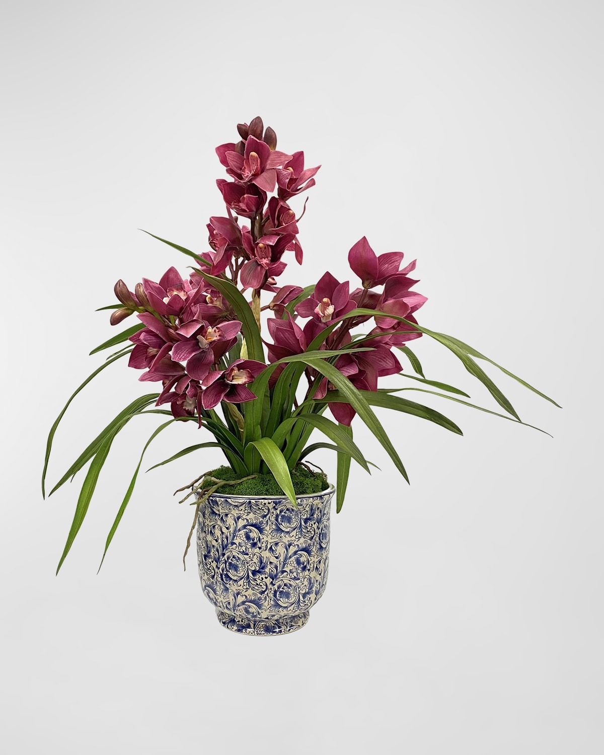 Shop Winward Home Cymbidium Orchid In Cache Pot In Fuchsia