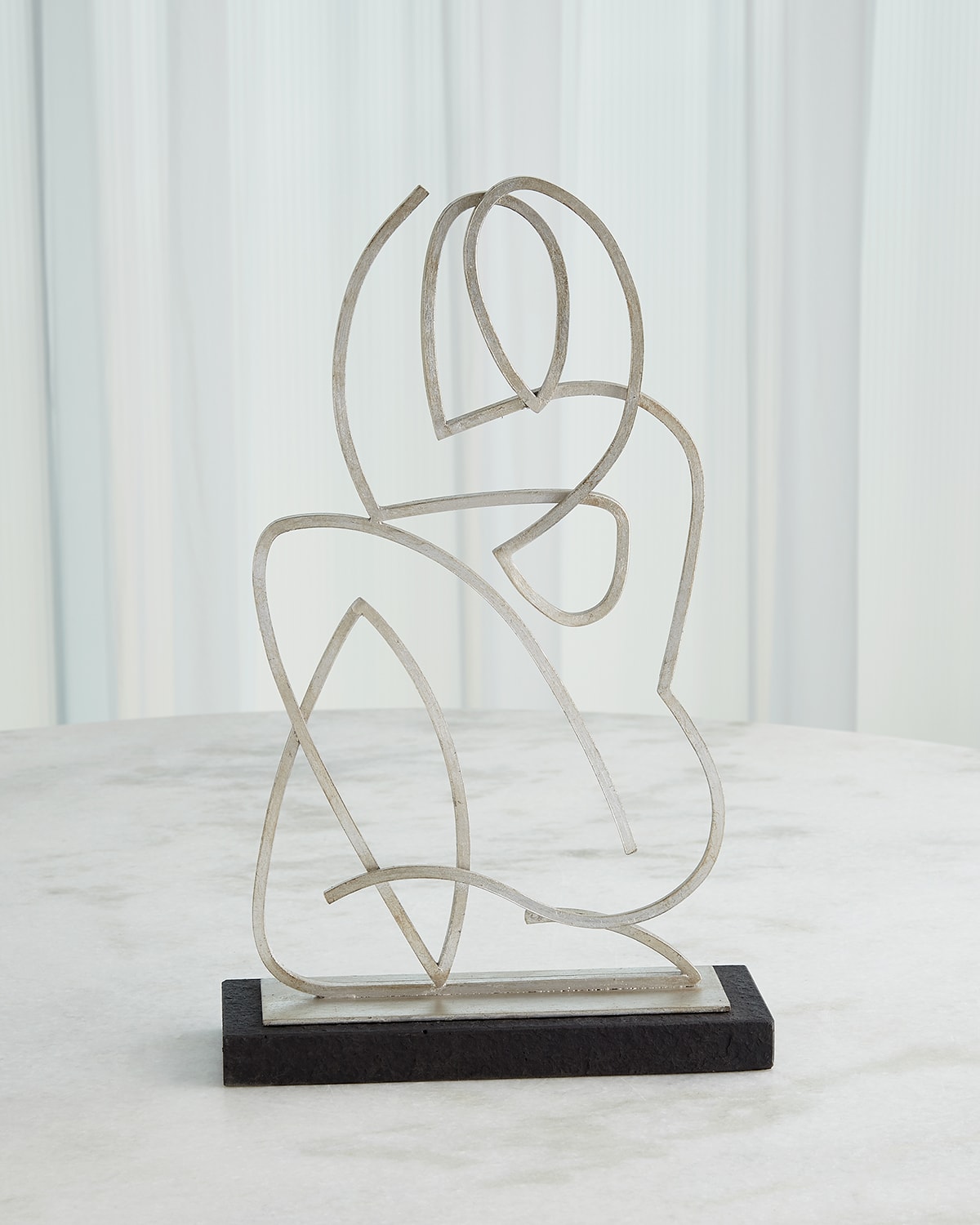 Global Views Wire Madonna Antiqued Bronze Sculpture In Antique Silver