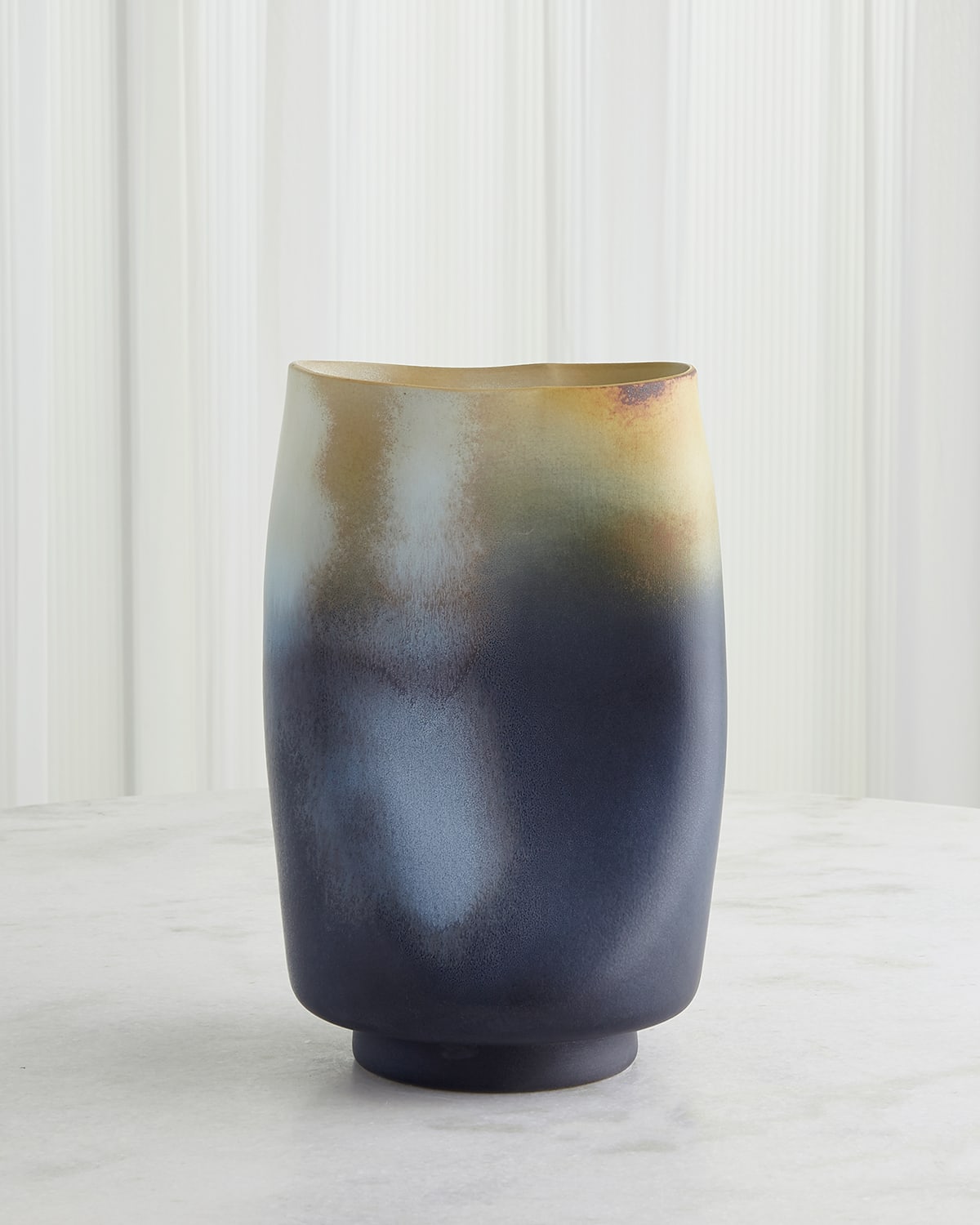Indent Ceramic Vase, Small