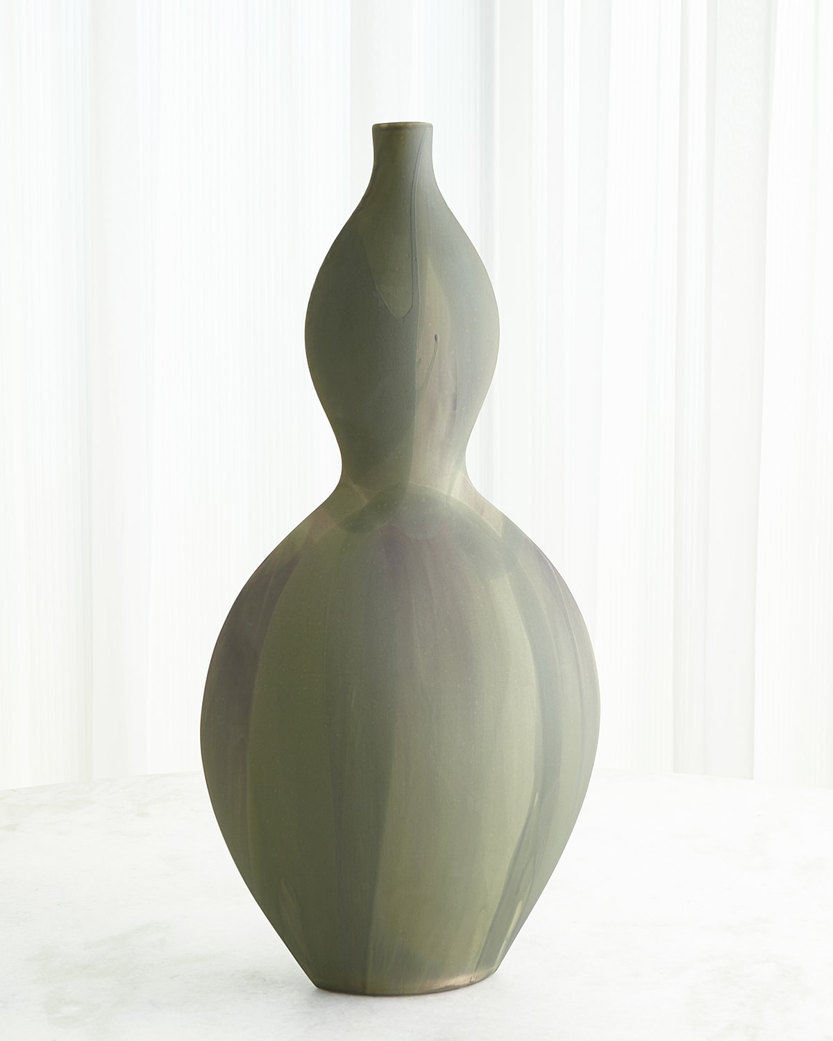Helios Washed Green Vase, Large