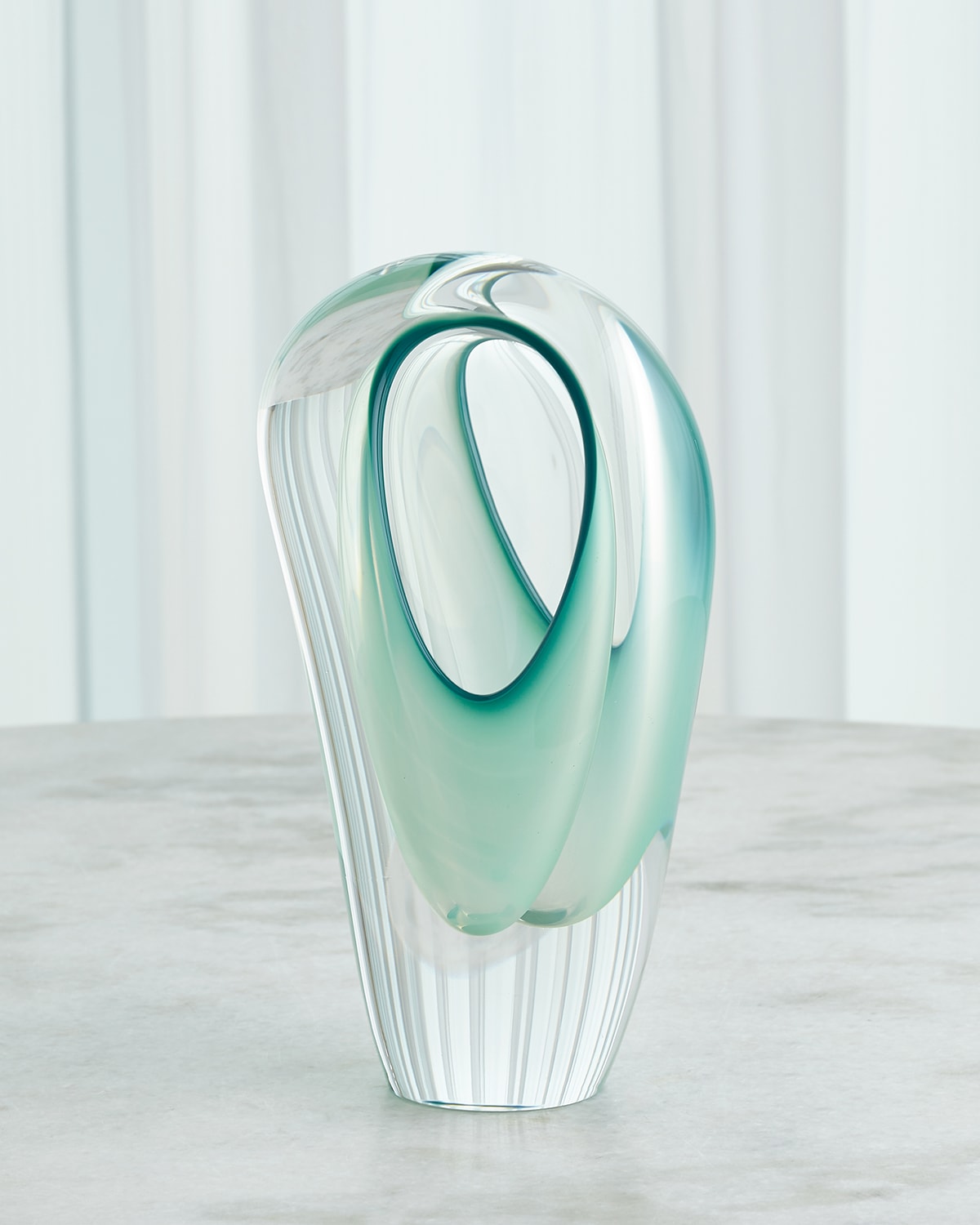 Double Glass Vase, Wintergreen