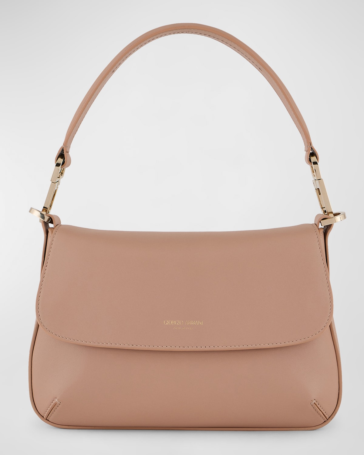 La Prima Small Grained Leather Shoulder Bag