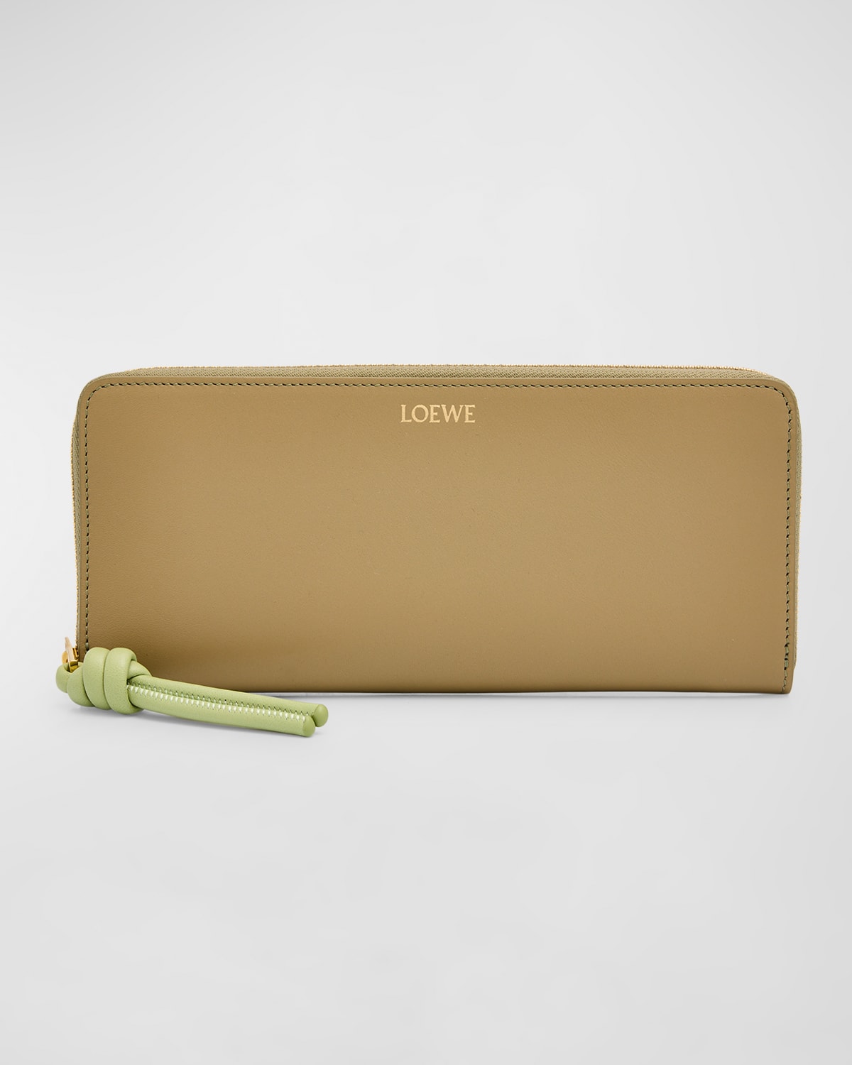 Knot Continental Wallet in Leather with Zipper