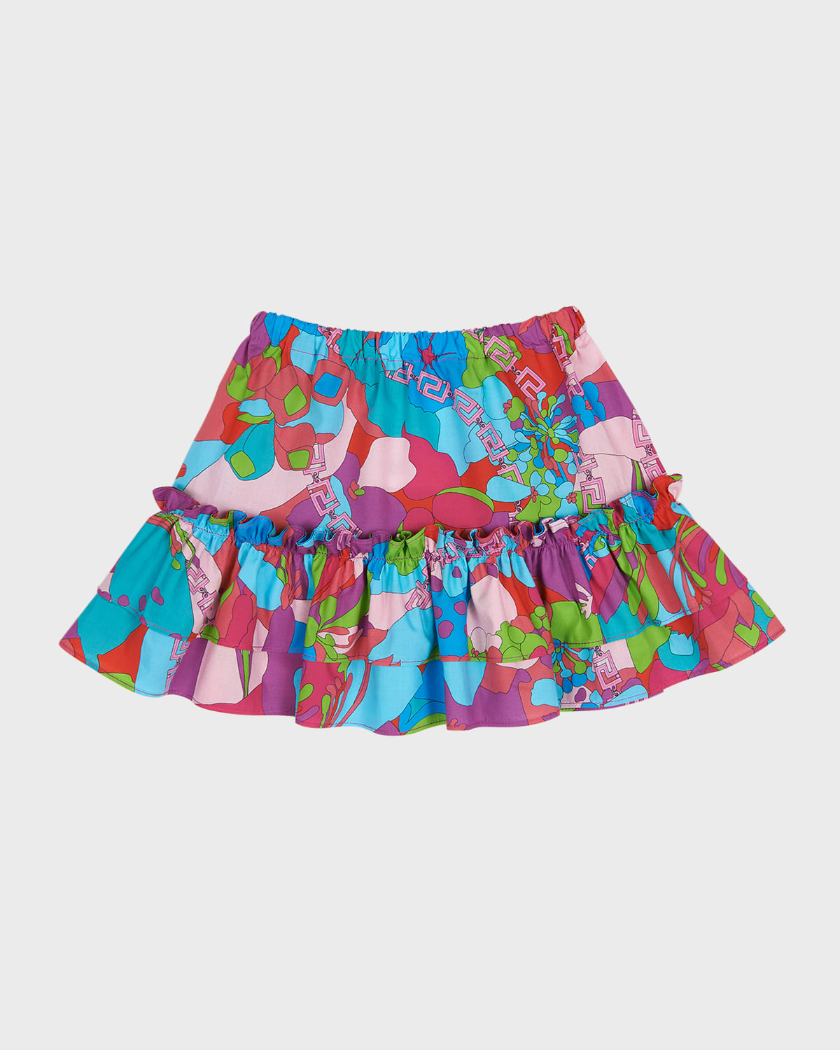 Girl's Floral-Print Cotton Skirt, Size 12M-3