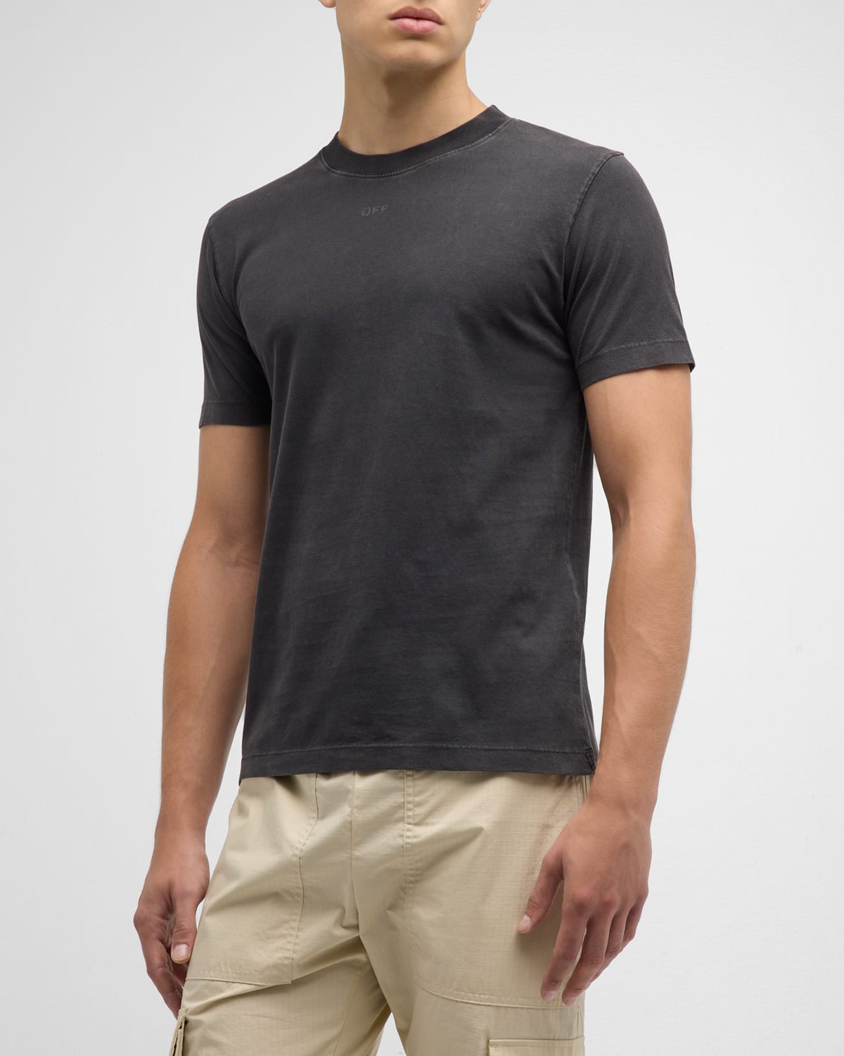 Shop Off-white Men's Super Moon Arrow Slim T-shirt In Black Multic