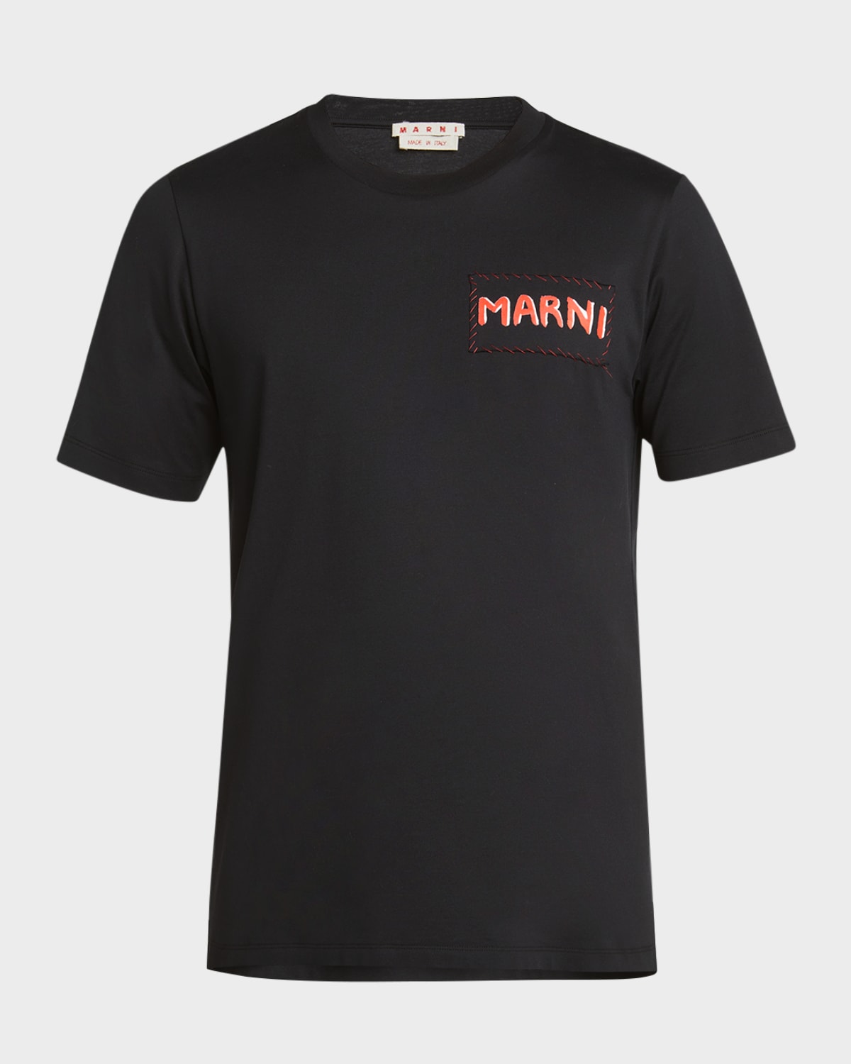 Shop Marni Men's Logo Crew T-shirt In Black