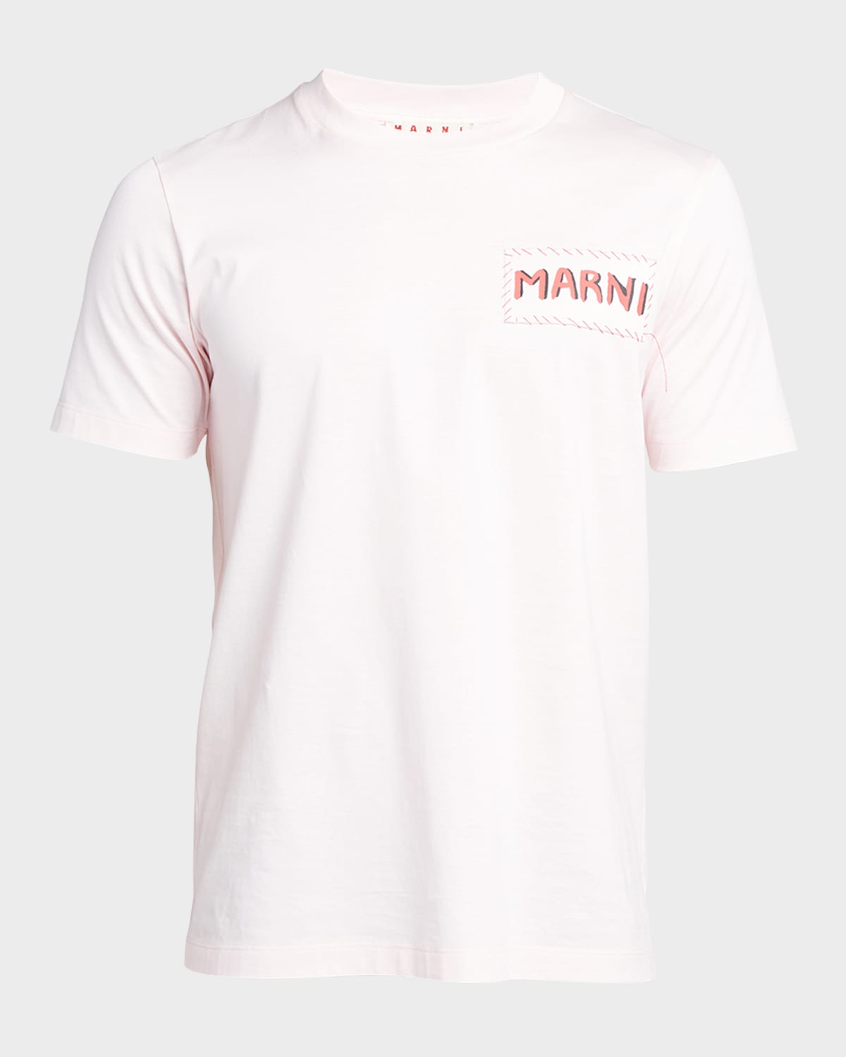 Marni Men's Logo Crew T-shirt In Pink