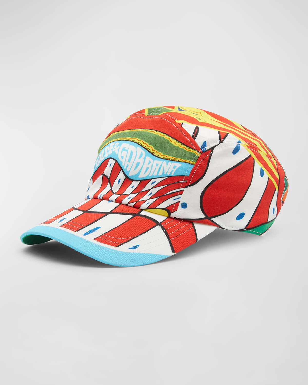 Dolce & Gabbana Carretto Print Baseball Cap In Carretto F Azzurr