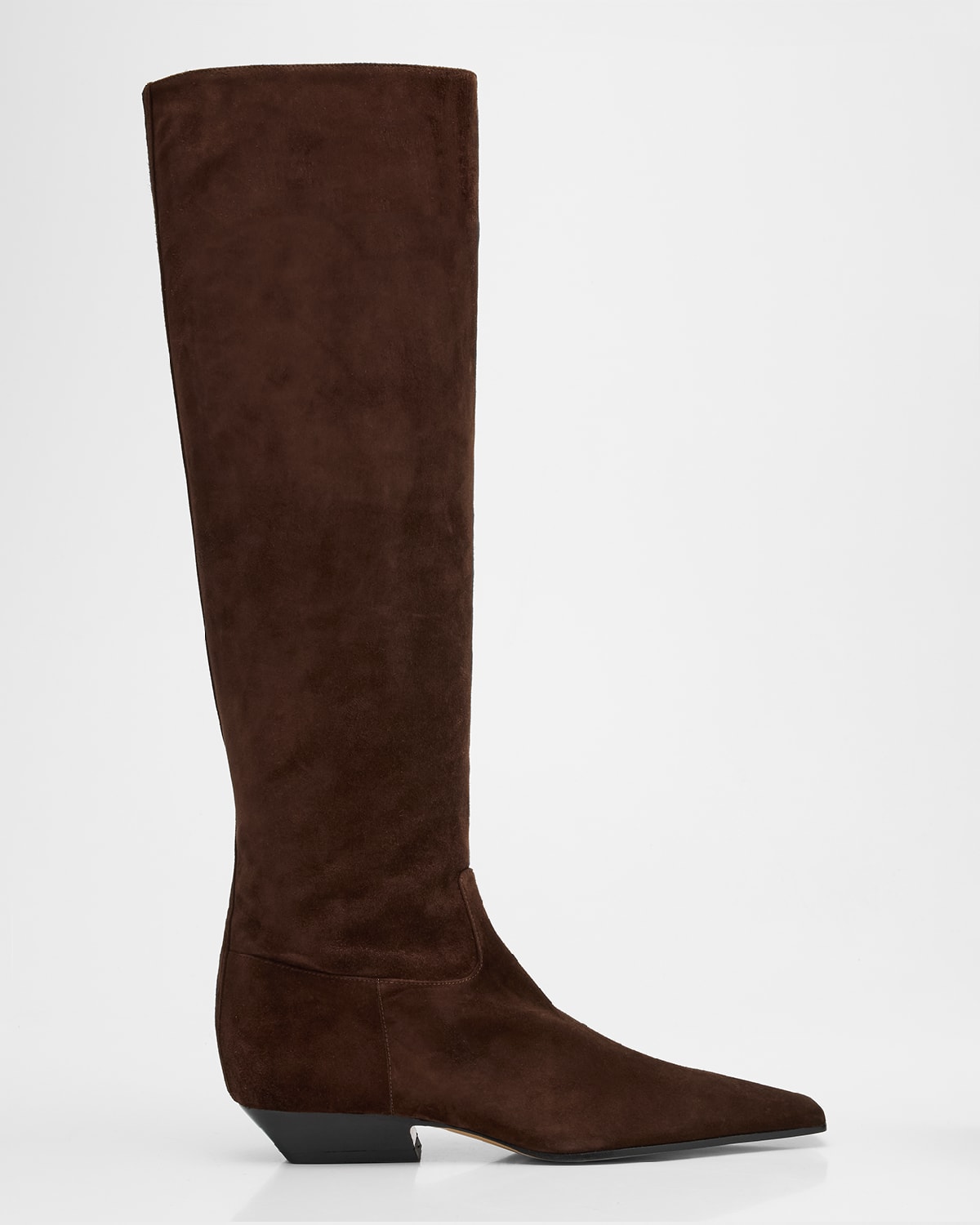 Khaite Marfa Classic Flat Knee High Boot In Coffee