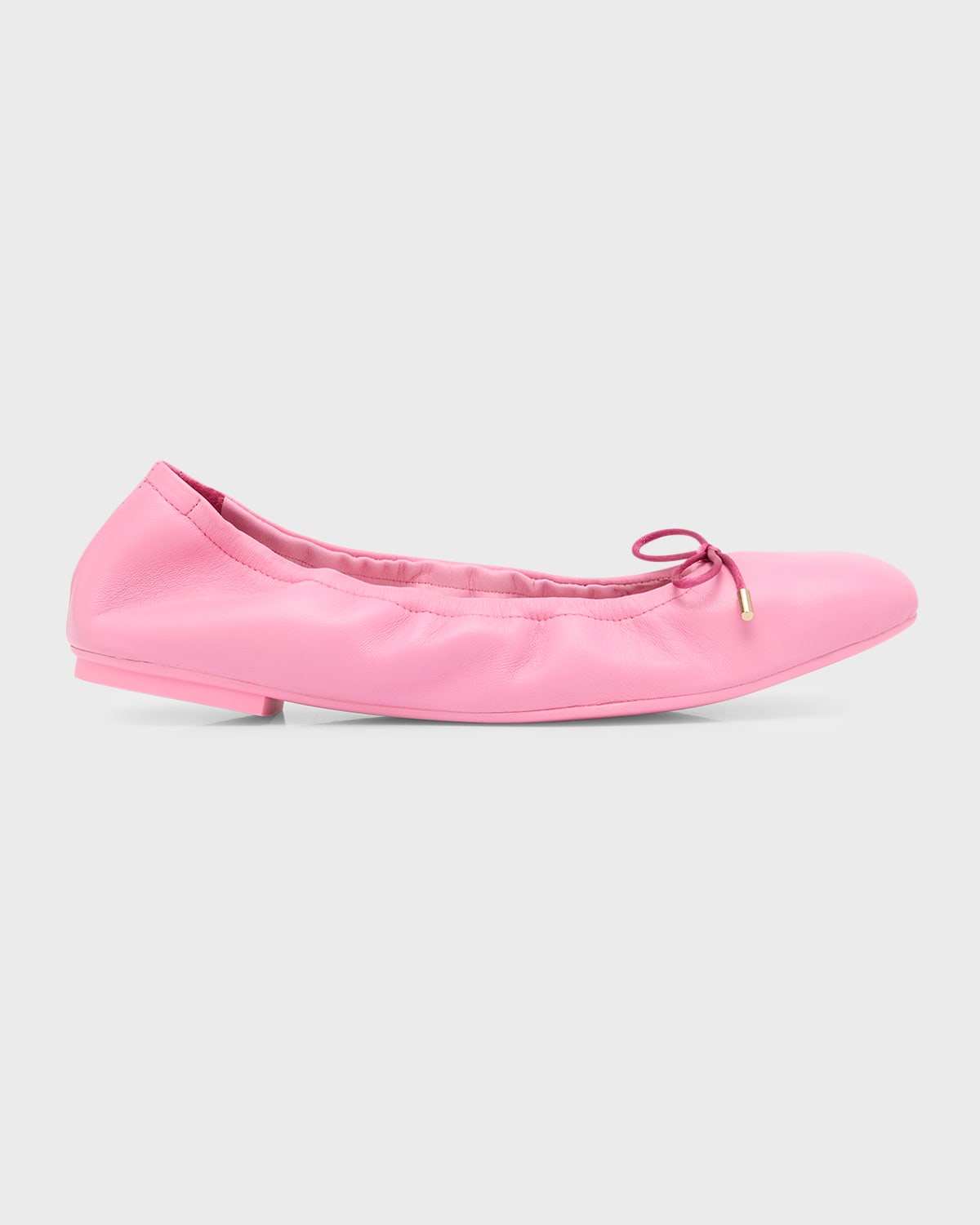 Stuart Weitzman Bardot Lambskin Bow Ballerina Flats In India Pink