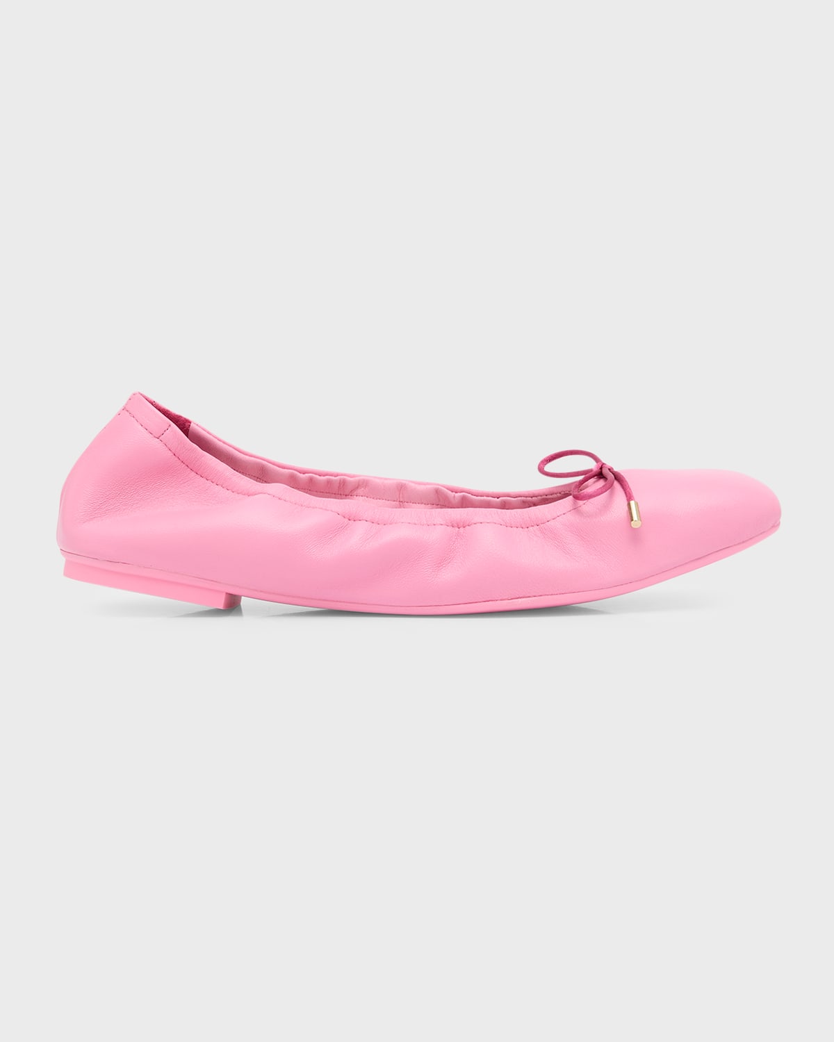 STUART WEITZMAN BARDOT LAMBSKIN BOW BALLERINA FLATS