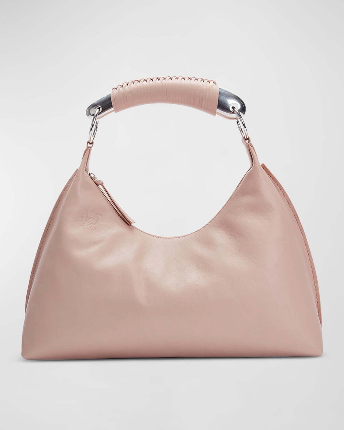 Athena Metal Calfskin Shoulder Bag