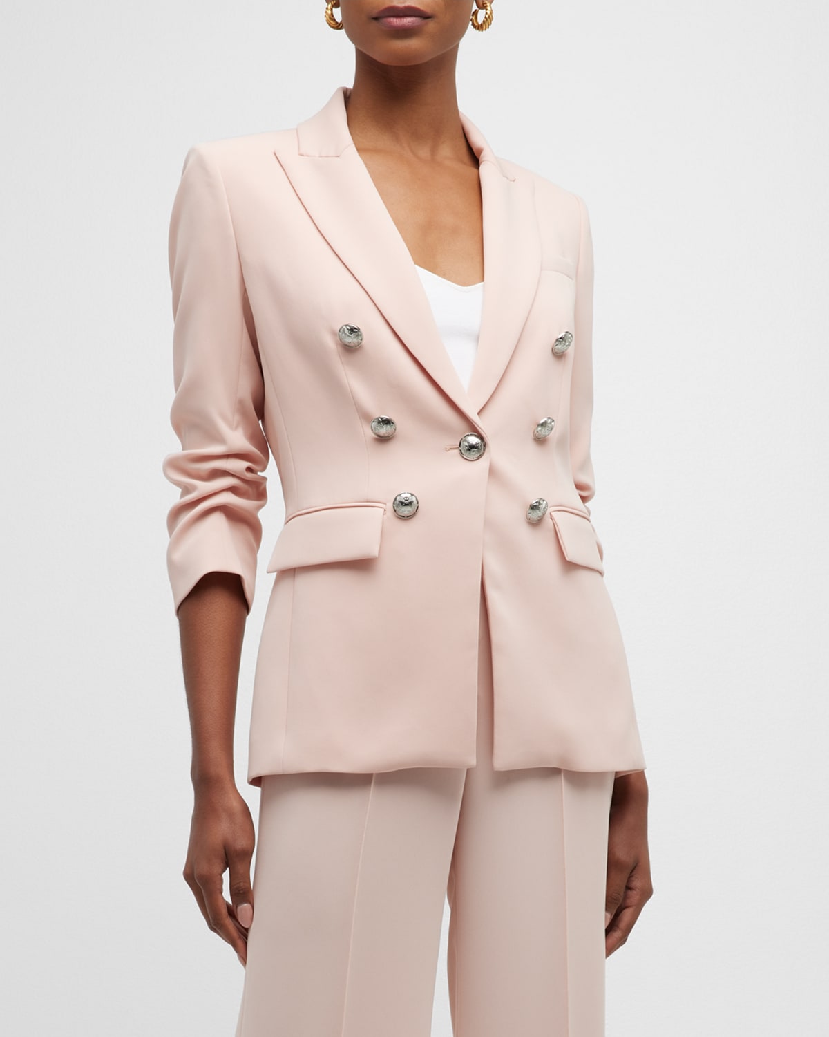 Veronica Beard Ryland Dickey Tweed Jacket In Ballet Pink