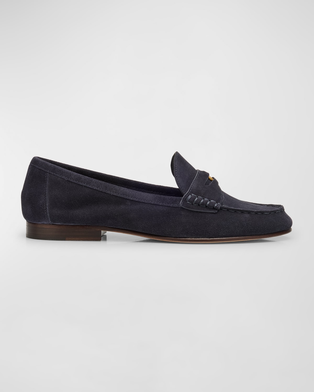 VERONICA BEARD SUEDE COIN PENNY LOAFERS