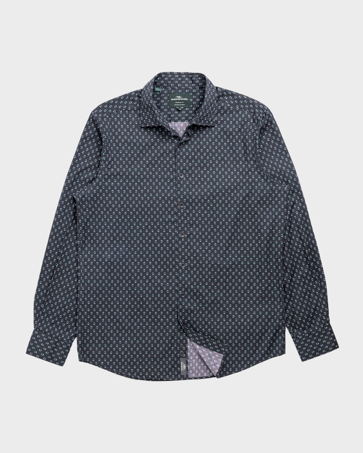 Rodd & Gunn Rodd And Gunn Woodhouse Long Sleeve Slim Fit Shirt In Midnight