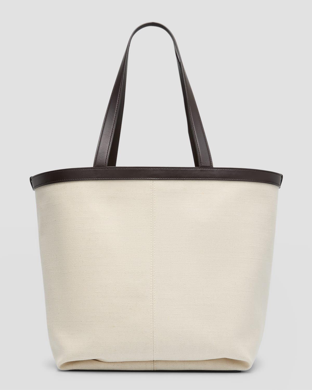 BOTTEGA VENETA MEDIUM CANVAS AND LEATHER TOTE BAG